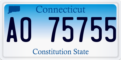 CT license plate AO75755