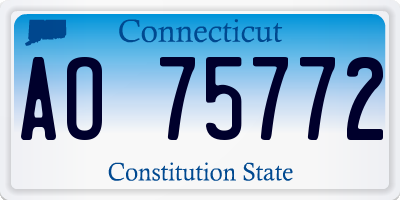 CT license plate AO75772