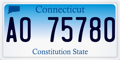CT license plate AO75780