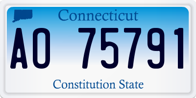 CT license plate AO75791