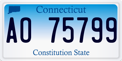 CT license plate AO75799