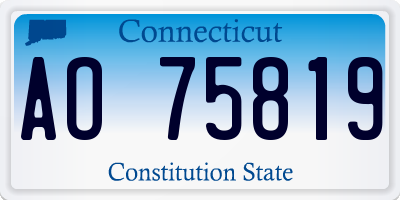CT license plate AO75819
