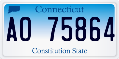 CT license plate AO75864