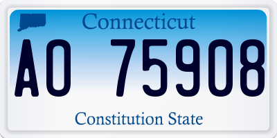 CT license plate AO75908