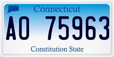 CT license plate AO75963
