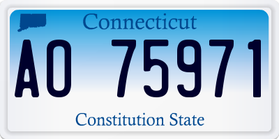 CT license plate AO75971