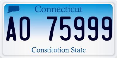 CT license plate AO75999