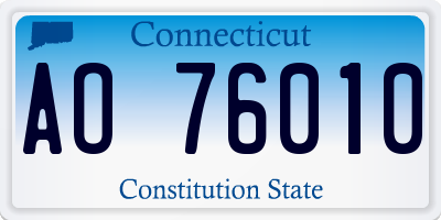 CT license plate AO76010