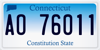 CT license plate AO76011