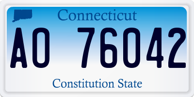 CT license plate AO76042