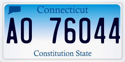 CT license plate AO76044
