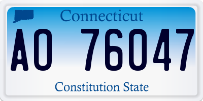 CT license plate AO76047