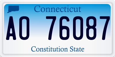 CT license plate AO76087