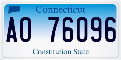 CT license plate AO76096