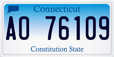 CT license plate AO76109
