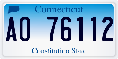 CT license plate AO76112