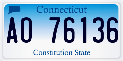 CT license plate AO76136