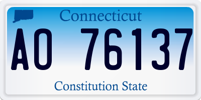 CT license plate AO76137