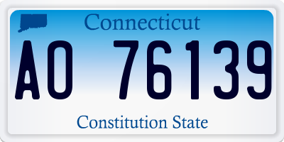 CT license plate AO76139