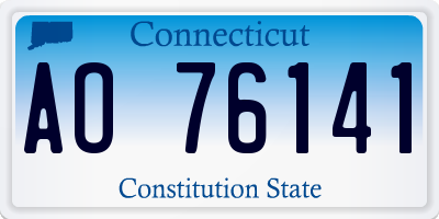 CT license plate AO76141