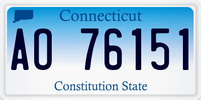 CT license plate AO76151