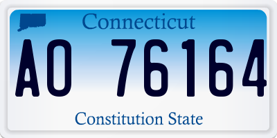 CT license plate AO76164
