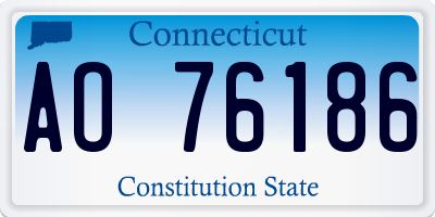 CT license plate AO76186