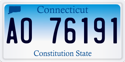 CT license plate AO76191