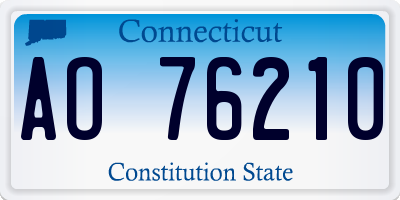 CT license plate AO76210