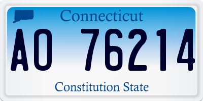 CT license plate AO76214