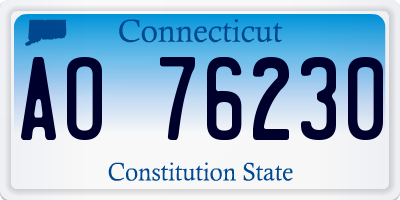 CT license plate AO76230