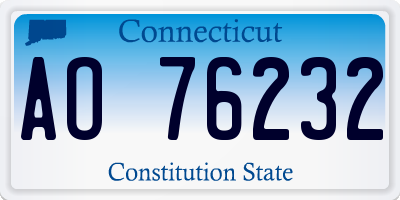 CT license plate AO76232