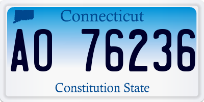 CT license plate AO76236