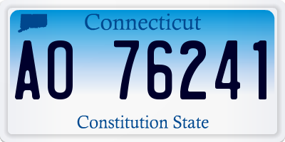 CT license plate AO76241