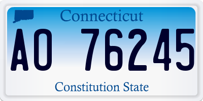 CT license plate AO76245