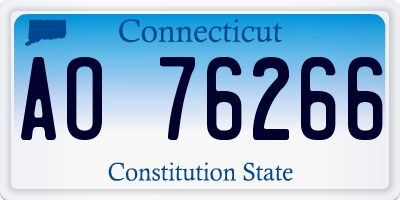 CT license plate AO76266