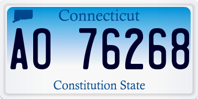 CT license plate AO76268