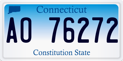 CT license plate AO76272