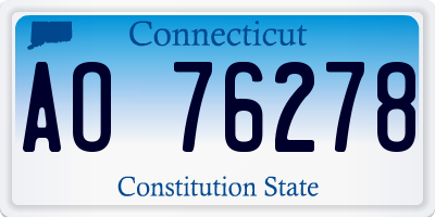 CT license plate AO76278