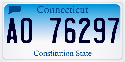 CT license plate AO76297