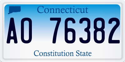 CT license plate AO76382