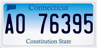 CT license plate AO76395