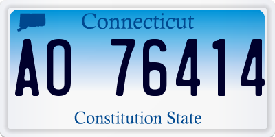 CT license plate AO76414