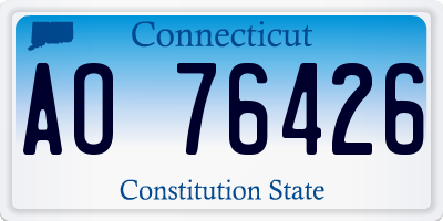 CT license plate AO76426