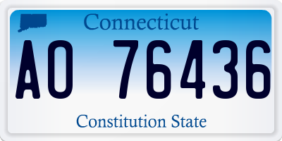 CT license plate AO76436