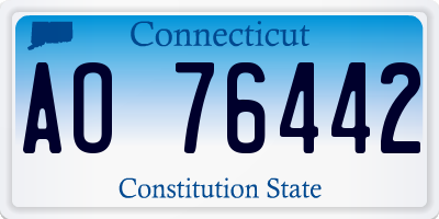 CT license plate AO76442