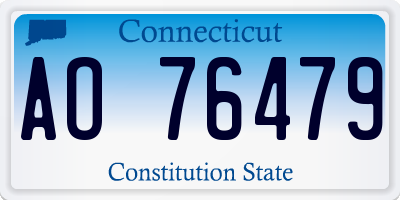 CT license plate AO76479