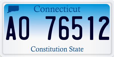 CT license plate AO76512