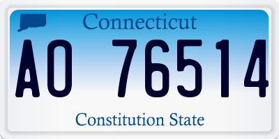 CT license plate AO76514