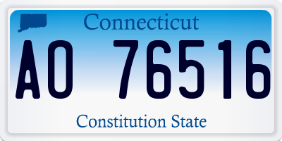 CT license plate AO76516
